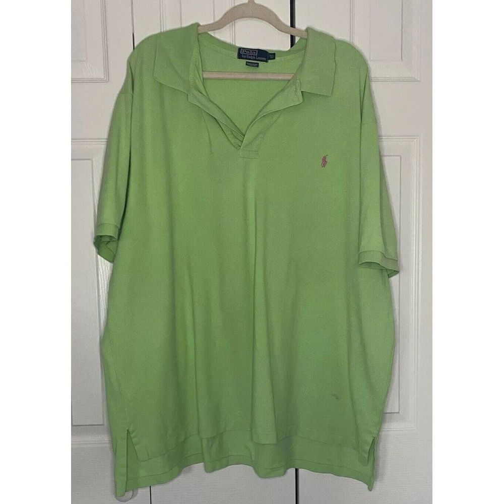 Ralph Lauren Polo Shirt Mens 3XB XXXL BIG Green Short Sleeve 100% Cotton
